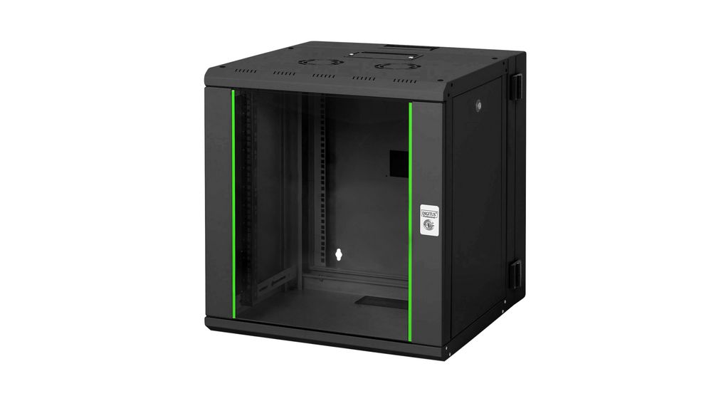 Armoire Réseau Rack 19" 12U Murale - Profondeur 600 Mm - Charge 60 Kg - Pour Serveurs, NAS, Switch